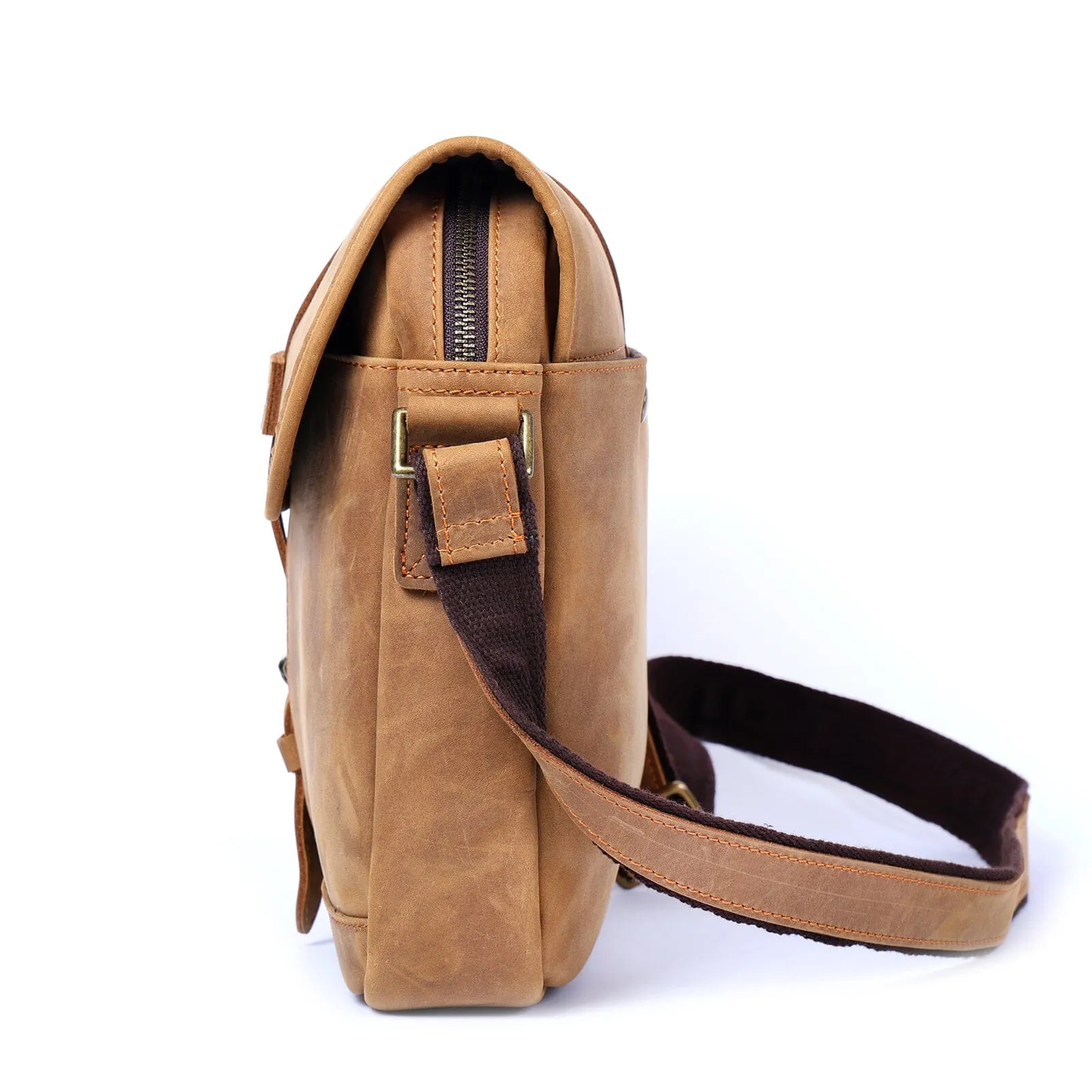 Vintage Leather Messenger Bag | MECHELEN