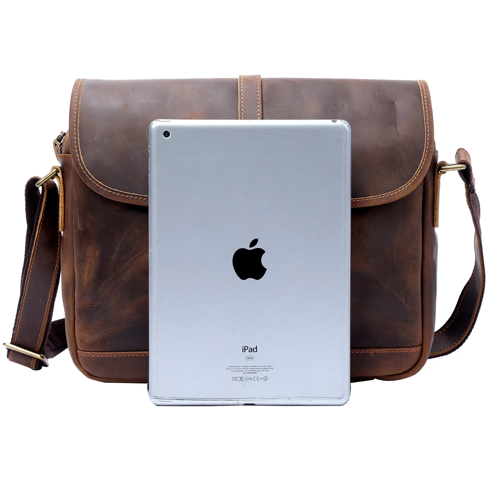 Vintage Leather Messenger Bag | MECHELEN