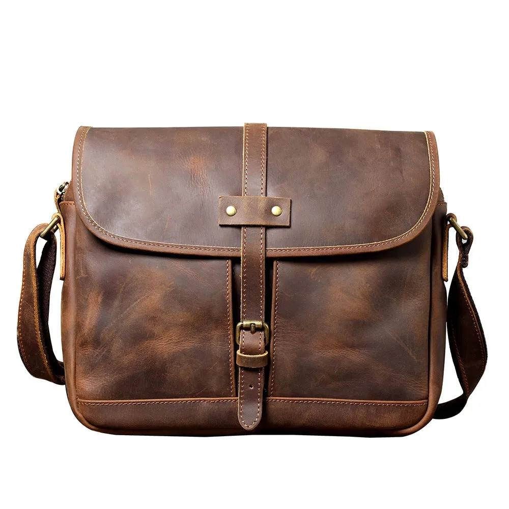 Vintage Leather Messenger Bag | MECHELEN