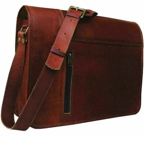 Vintage Leather Messenger Shoulder Bag