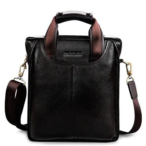 Vintage Men Briefcase – Genuine Leather Messenger Bag for Business
