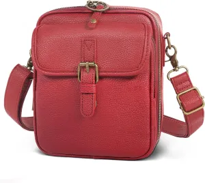 Vintage Messenger Bag,Womens Large Capacity Sling Bag Crossbody,Eather Cell Phone Pouch,Small Purses,Mini Shoulder Handbag