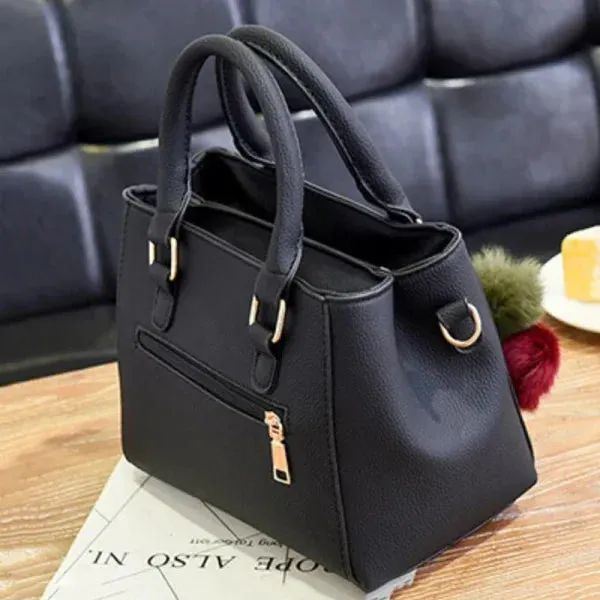 Vintage PU Leather Handbag with Plush Tassel - Stylish Ladies Shoulder & Crossbody Purse