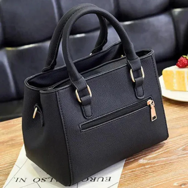 Vintage PU Leather Handbag with Plush Tassel - Stylish Ladies Shoulder & Crossbody Purse