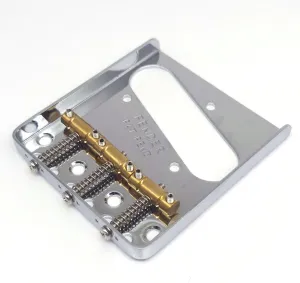Vintage Style Guitar Bridge WTB 3 Compensated Brass Saddles Through Body for Tele Style Electric Guitar Replacement parts