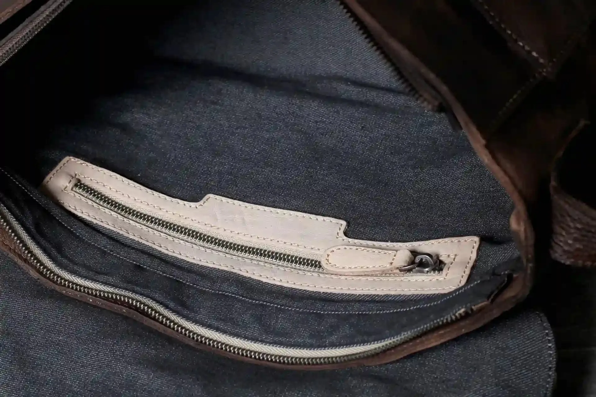Vintage-Style Leather Messenger Bag