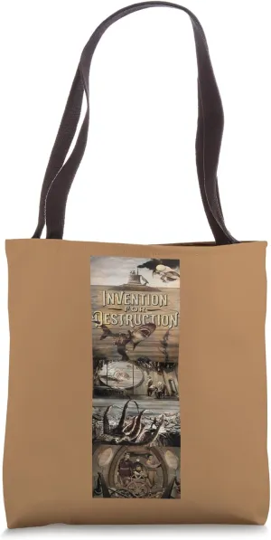 Vintage Style Science Fiction Invention for Destruction Tote Bag
