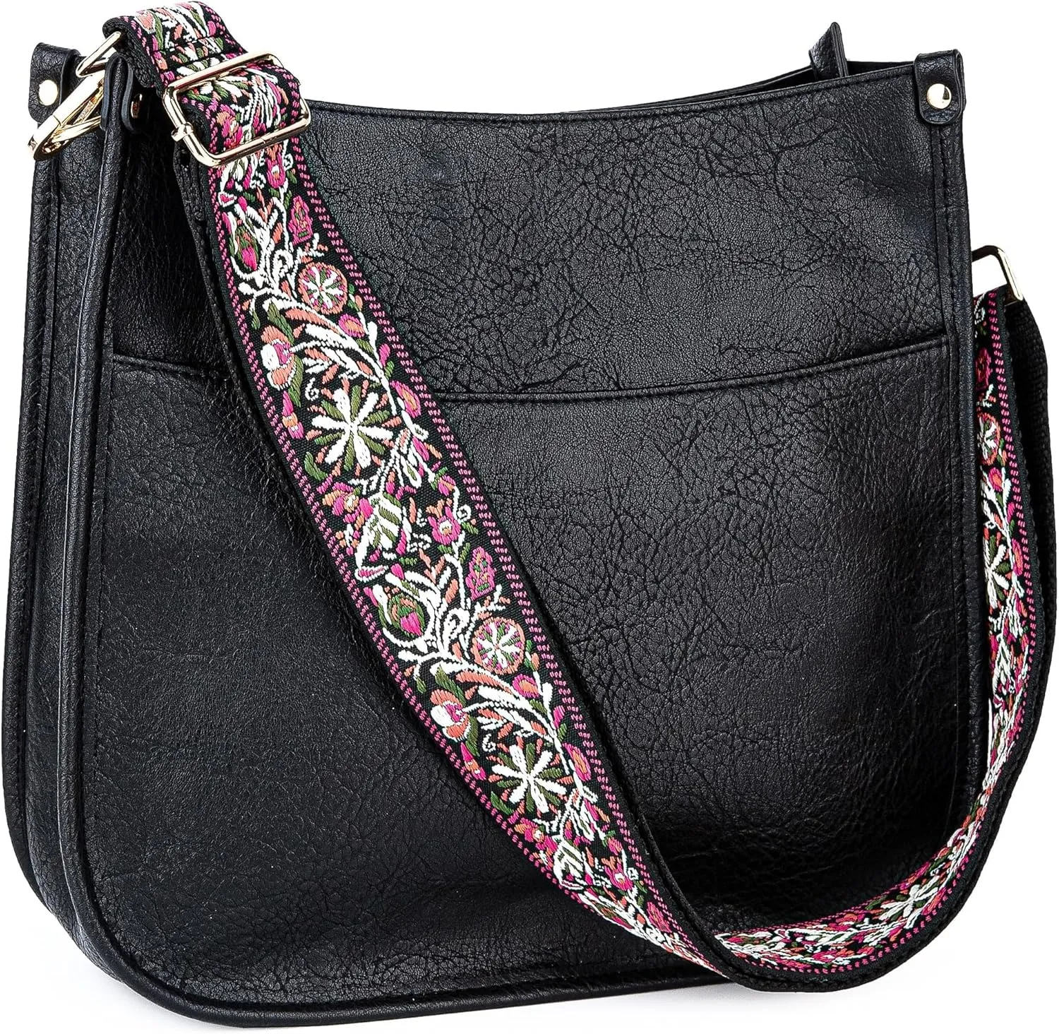Viva Terry Vegan Leather Crossbody Fashion Shoulder Bag Purse with Adjustable Strap
