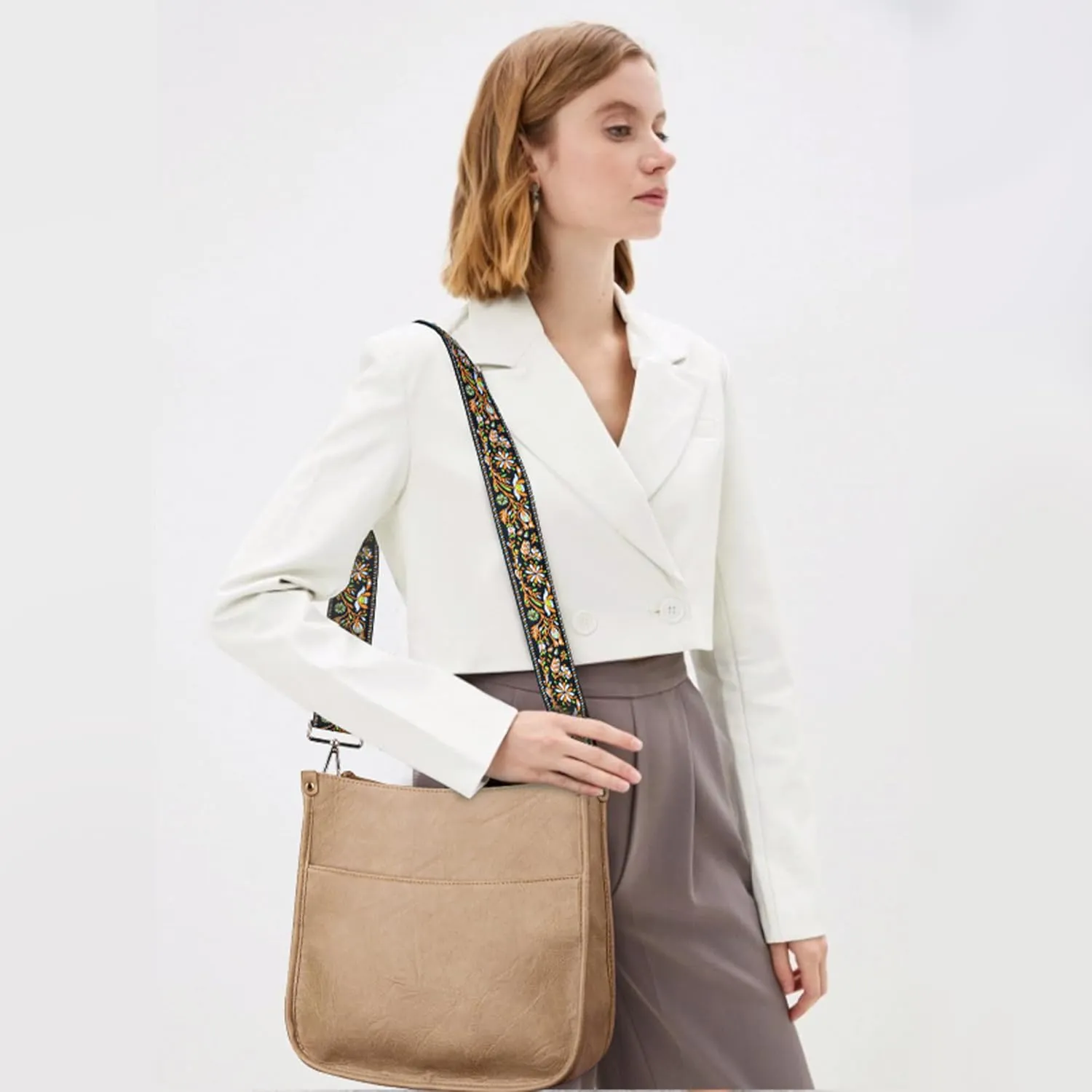 Viva Terry Vegan Leather Crossbody Fashion Shoulder Bag Purse with Adjustable Strap