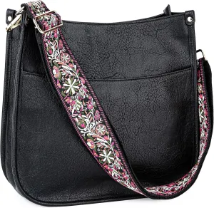 Viva Terry Vegan Leather Crossbody Fashion Shoulder Bag Purse with Adjustable Strap