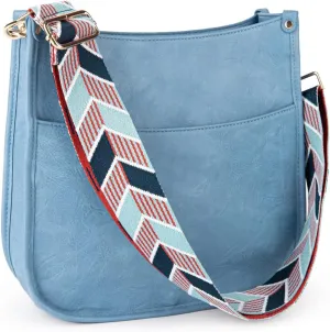 Viva Terry Vegan Leather Crossbody Fashion Shoulder Bag Purse with Adjustable Strap