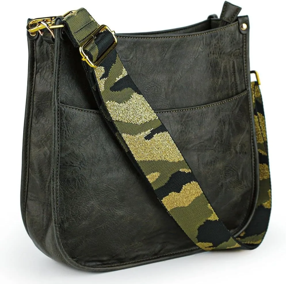 Viva Terry Vegan Leather Crossbody Fashion Shoulder Bag Purse with Adjustable Strap