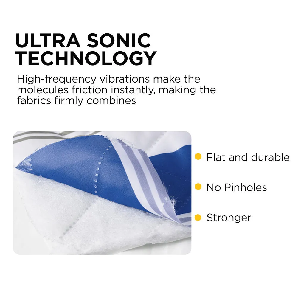Viviendo 200x200cm Waterproof Outdoor Picnic Rug Blanket - Blue Pixel