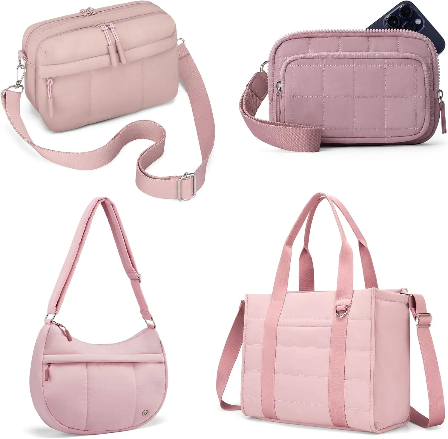 VONAL Mother's Day Gift Set Wristlet & Croossbody & Tote & Crescent Shoulder Bags