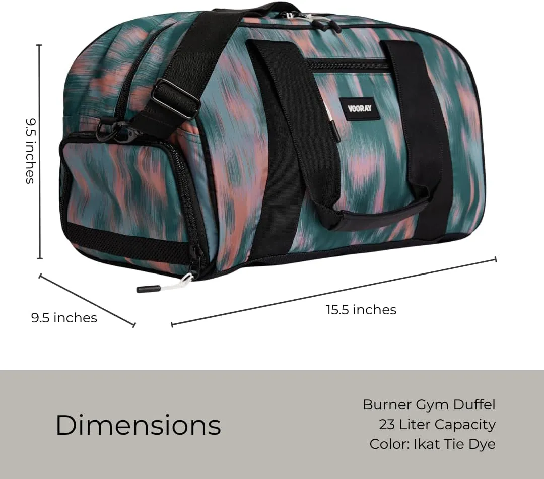 Vooray Burner Gym Duffel Bag, Gym Bag for Women and Men with Shoe Compartment, Weekender, Overnight & Travel Duffel for Sports and Workout