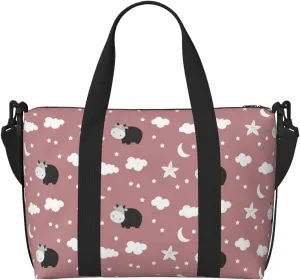 VOSERY Laptop Tote Bag for Women Work - Cute calf Gym Bag for Women Men, Personal Item Crossbody Travel Bags for Women Men Carry On, Overnight Weekender Bags for Women Travel
