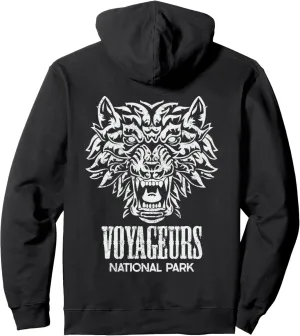 Voyageurs National Park Minnesota Gray Wolf Souvenir Pullover Hoodie