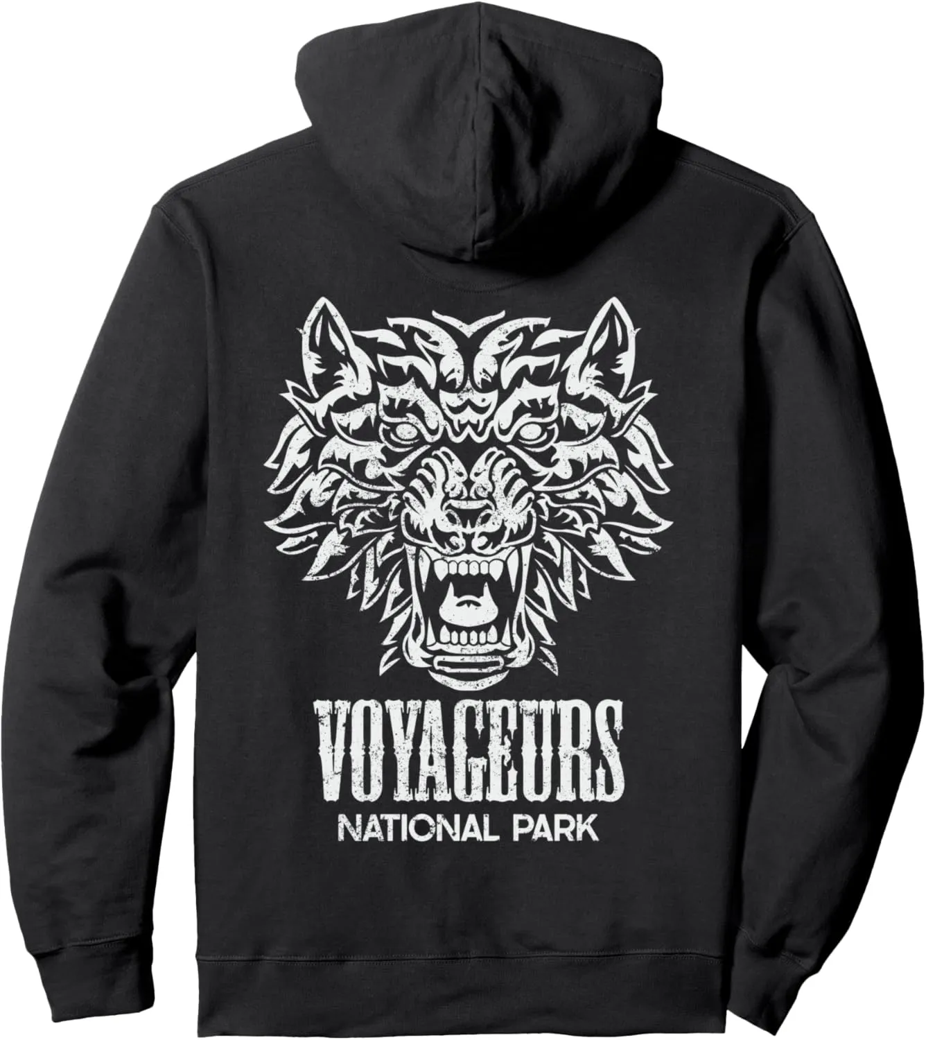 Voyageurs National Park Minnesota Gray Wolf Souvenir Pullover Hoodie
