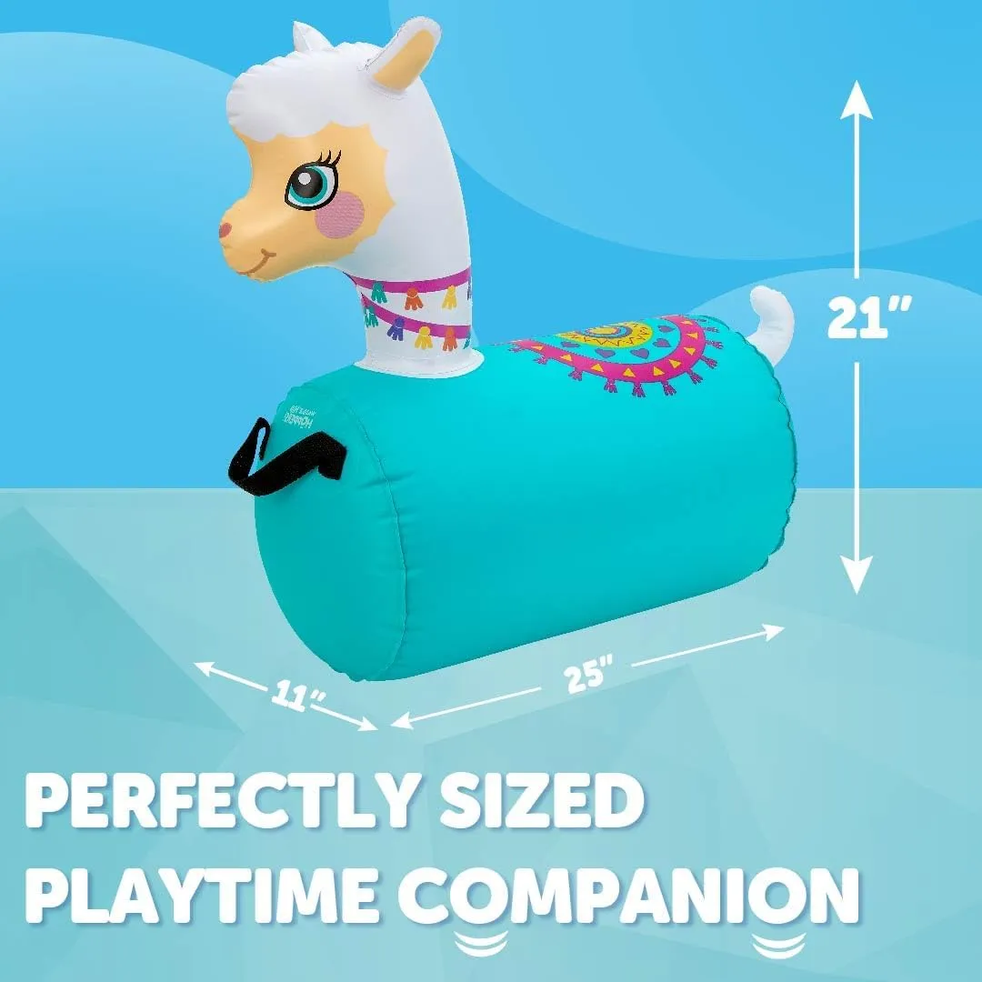 WADDLE Hip Hopper Inflatable Hopping Animal Bouncer Llama, Ages 2 and Up, Supports Up to 85 Pounds