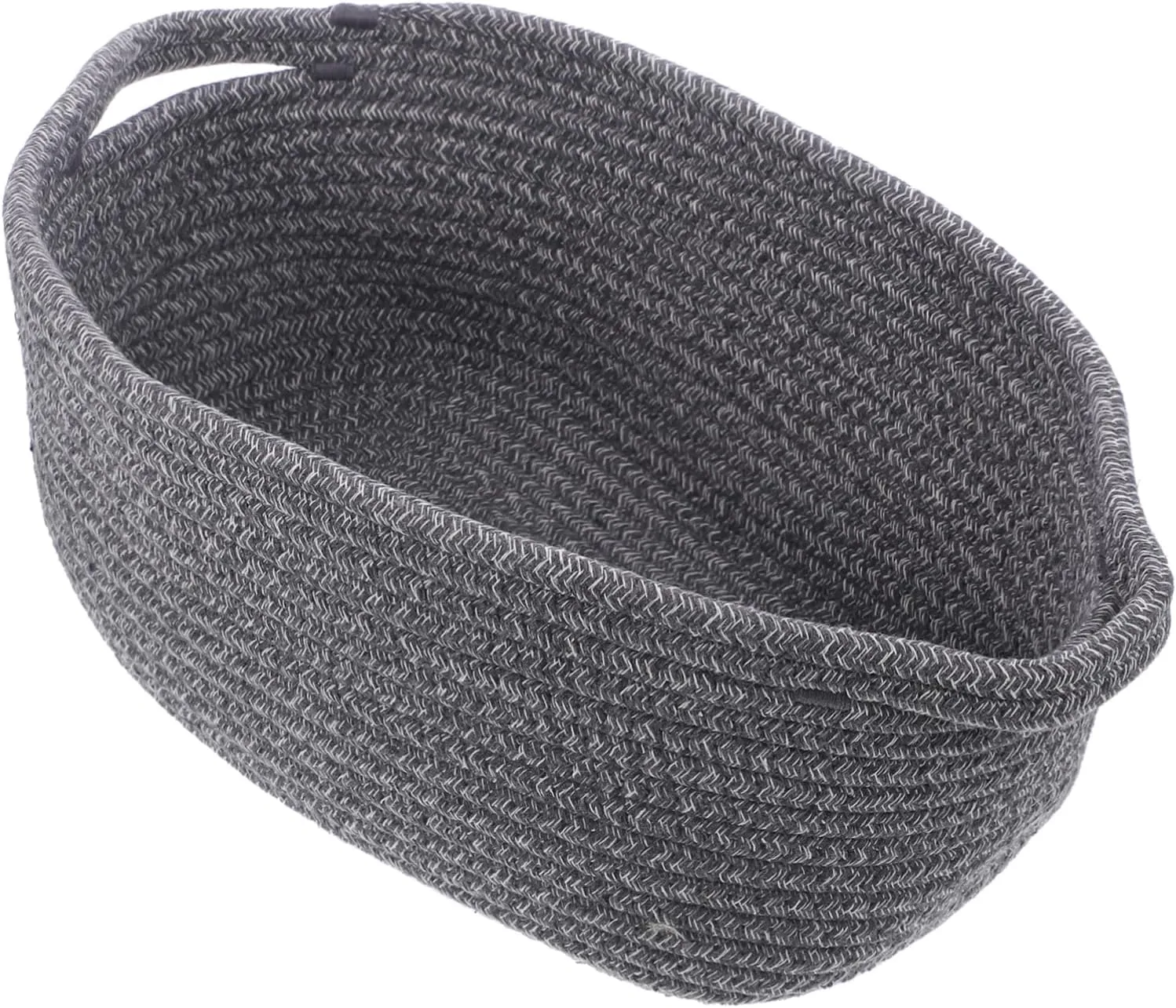 Wakauto Portable Woven Storage Basket for Blankets and Towels Multi Purpose Organizer with Ample Capacity for Picnics Camping and Home Grey and Design