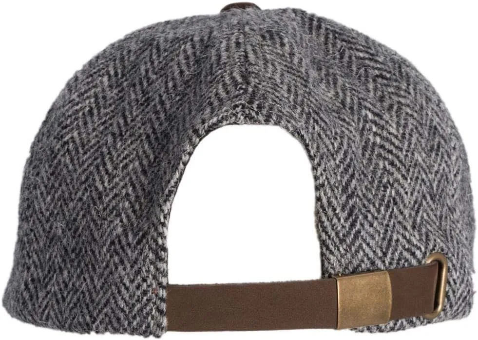Walker and Hawkes Unisex Harris Tweed Brungton Baseball Cap w/Suede Leather Peak - Classic Tweed Hat for Stylish Comfort