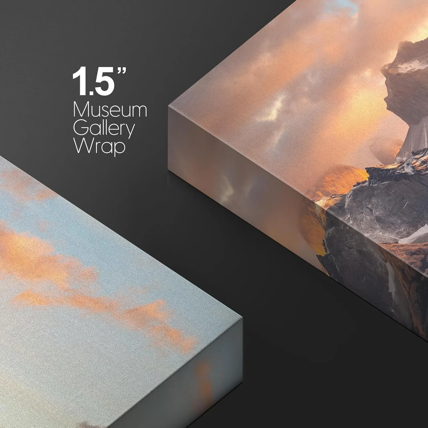 wall26 Canvas Print Wall Art Dramatic Sunset Over Rocky Mountains Photography Realism Scenic Landscape Modern Relax/Calm Colorful for Living Room, Bedroom, Office - 16"x24"