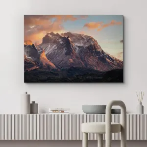 wall26 Canvas Print Wall Art Dramatic Sunset Over Rocky Mountains Photography Realism Scenic Landscape Modern Relax/Calm Colorful for Living Room, Bedroom, Office - 16"x24"