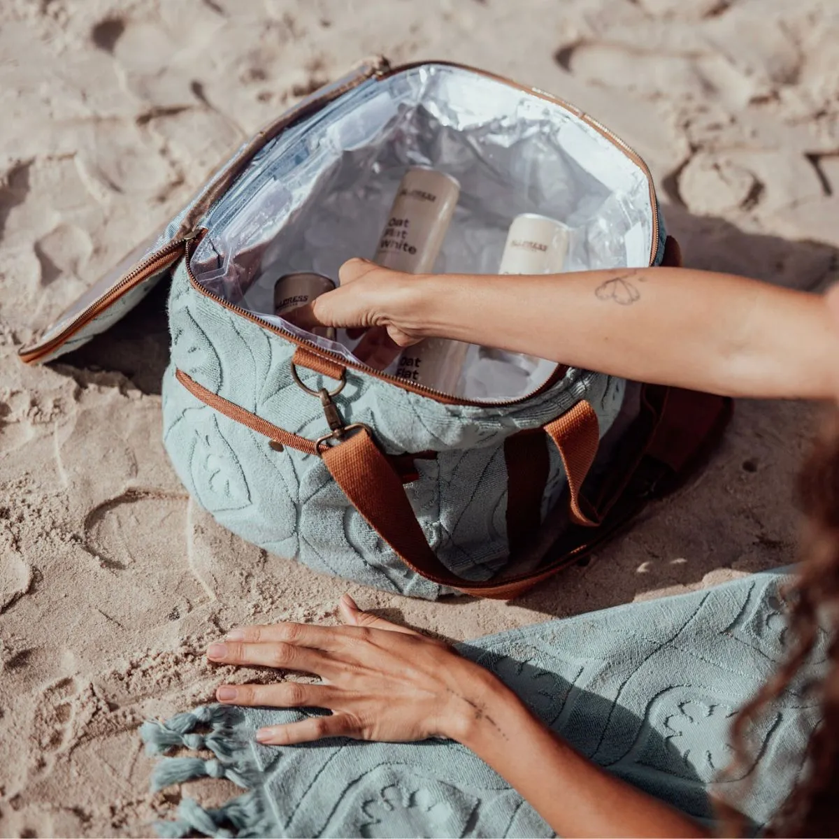 Wandering folk Daisy Cooler Bag Large - Peppermint