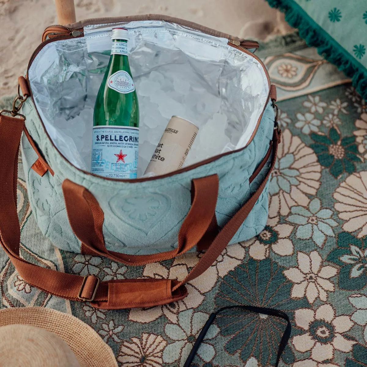 Wandering folk Daisy Cooler Bag Large - Peppermint