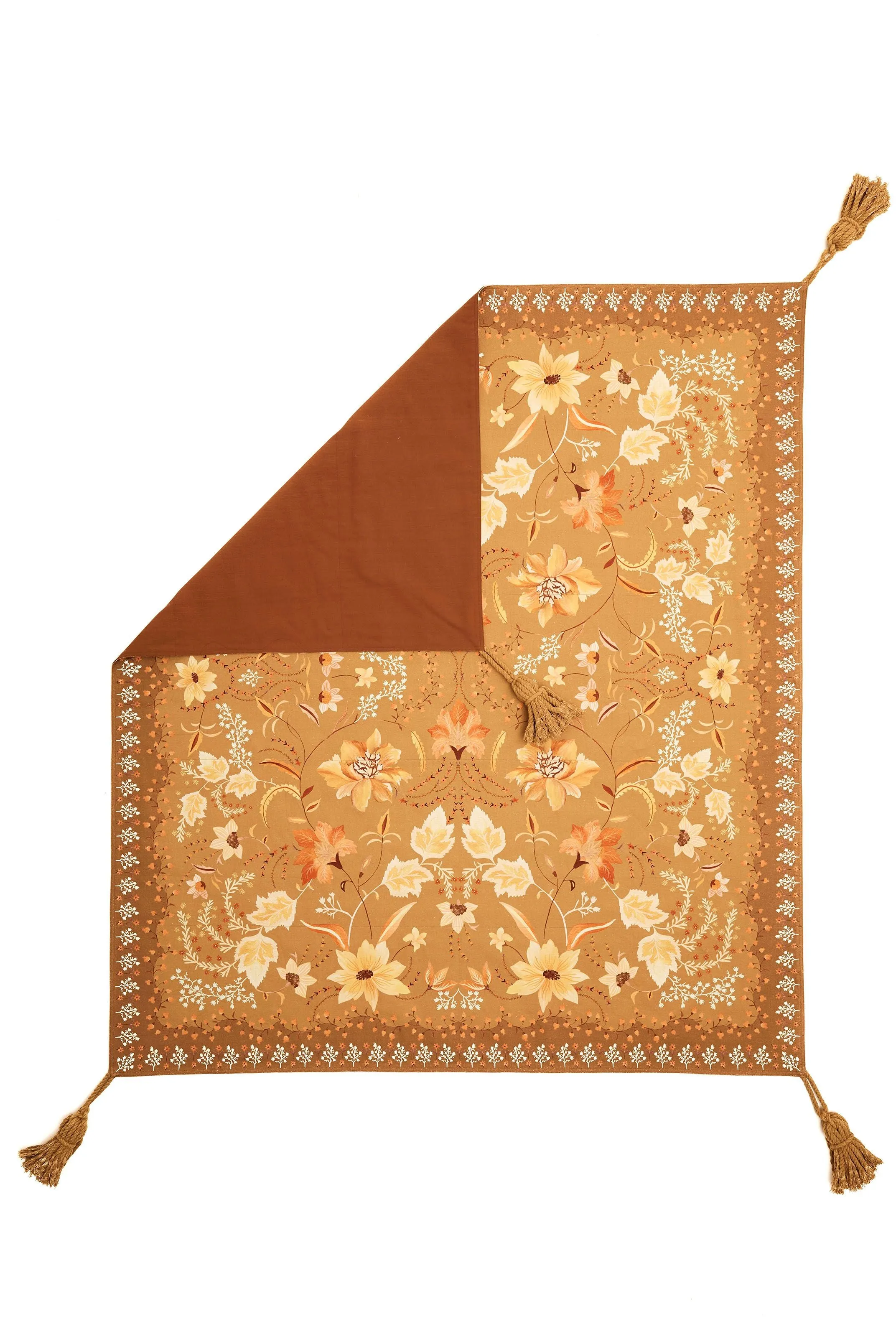 Wandering Folk Picnic Rug - Golden Folk