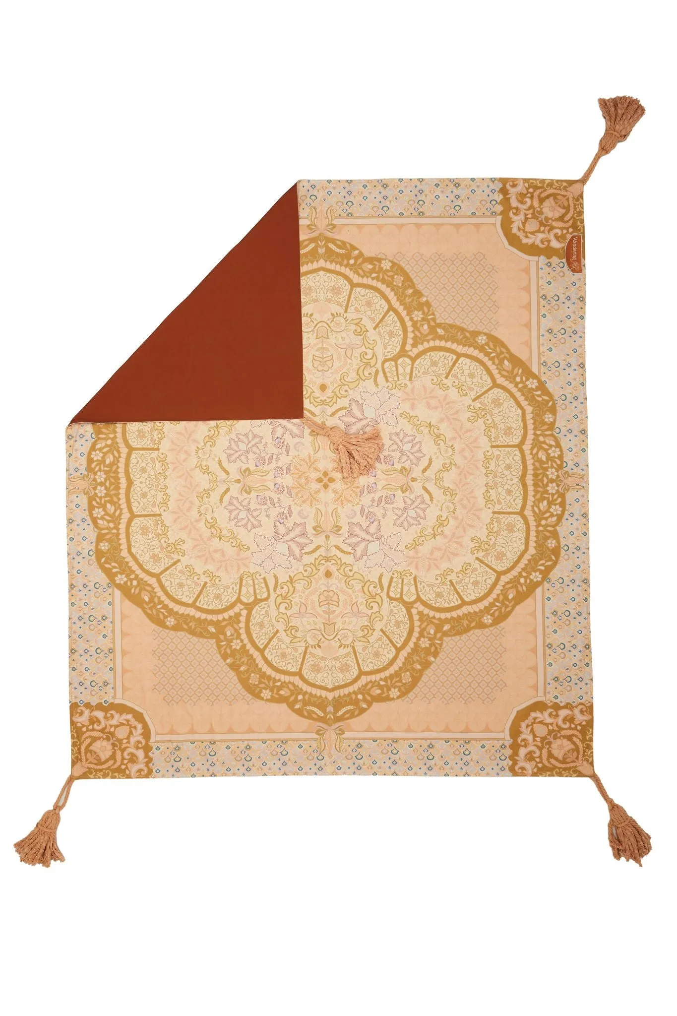 Wandering Folk Picnic Rug - Wild Peach