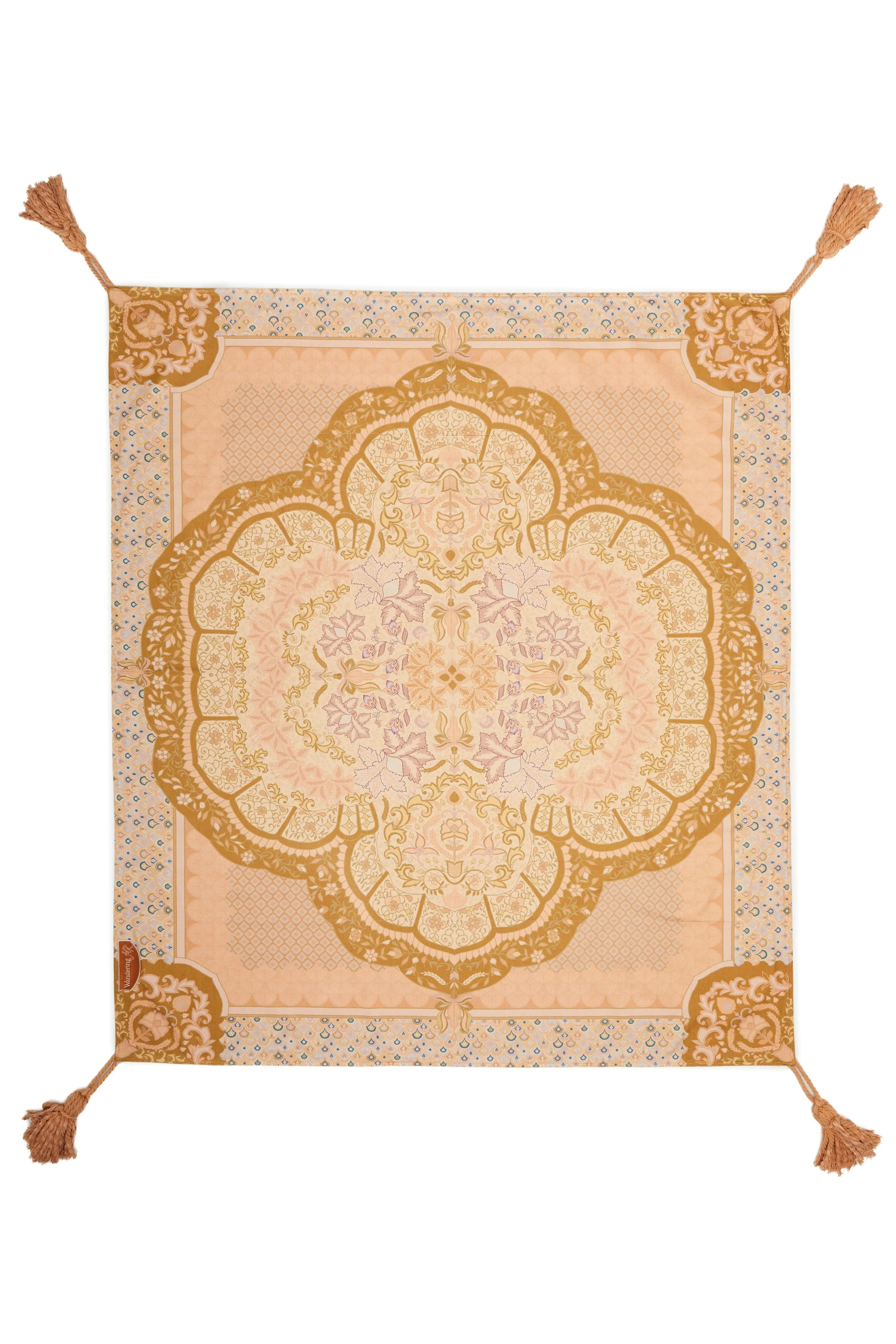 Wandering Folk Picnic Rug - Wild Peach