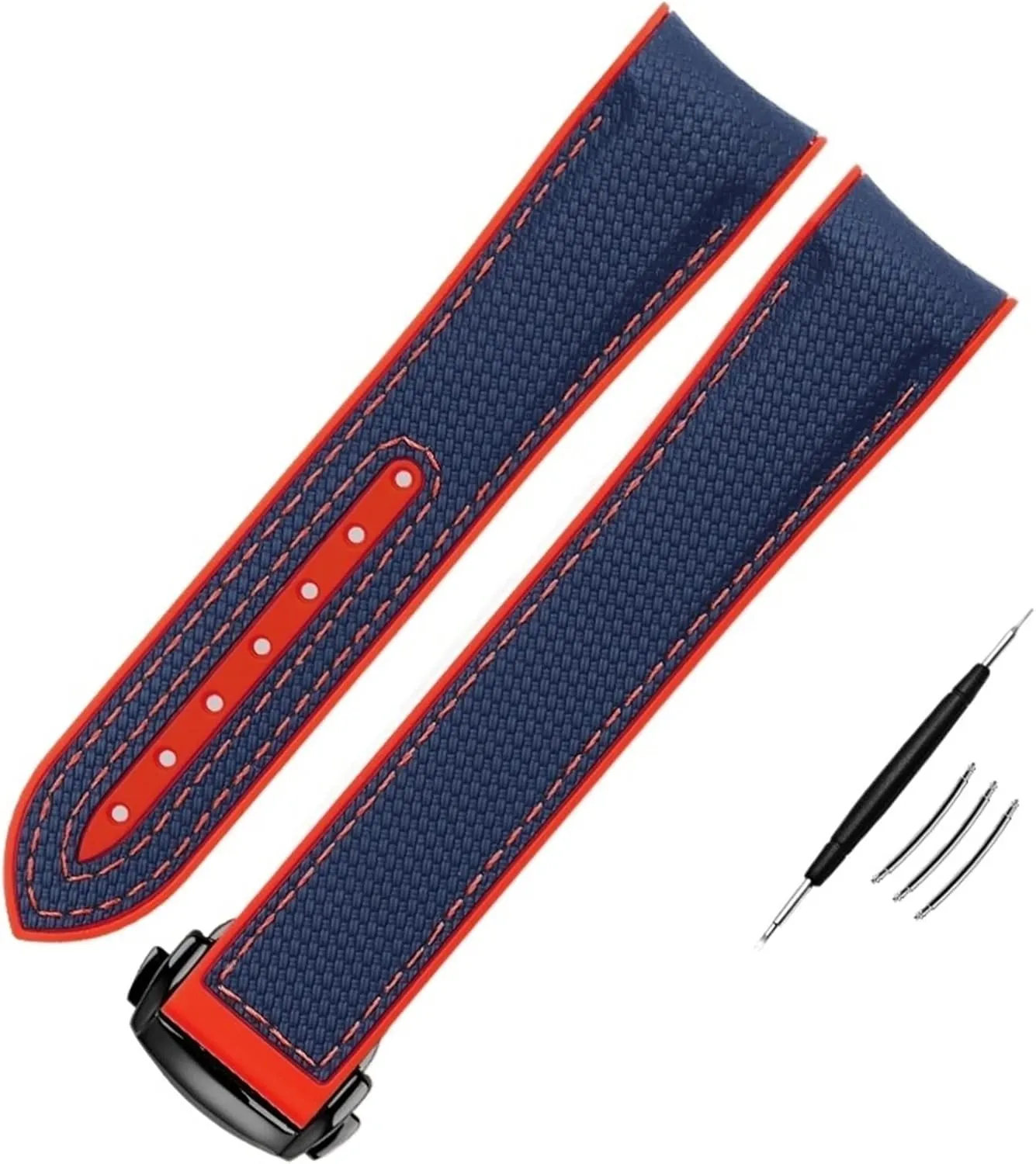 Watch Strap Rubber Strap Silicone Strap Universal Strap Buckle Strap Cowhide Strap Nylon Leather Silicone Strap Folding Buckle Strap Watch Strap Strap