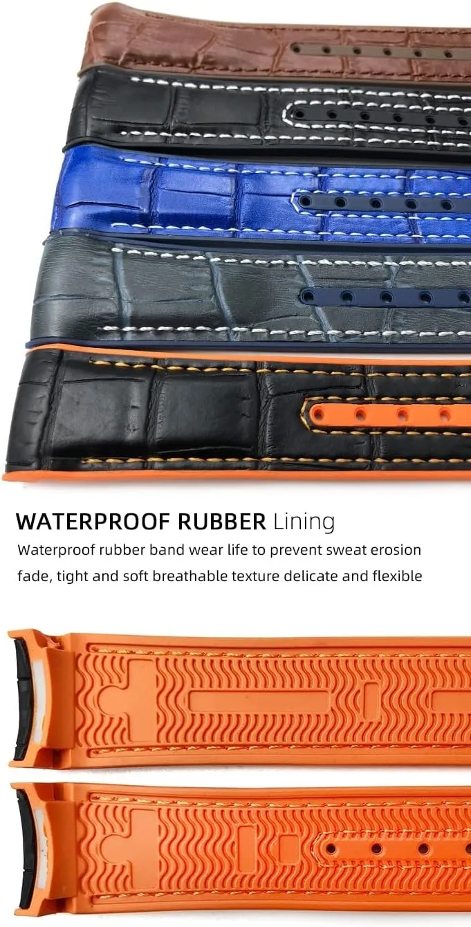 Watch Strap Rubber Strap Silicone Strap Universal Strap Buckle Strap Cowhide Strap Nylon Leather Silicone Strap Folding Buckle Strap Watch Strap Strap