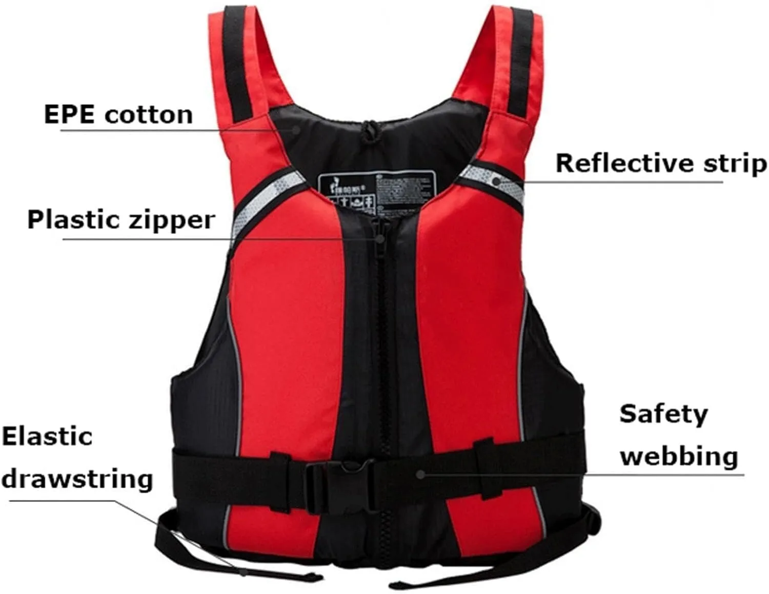 Water Kayaking Jacket for Adults, Life Jacket with Adjustable Safety Strap, Multifunction Kayak Life Jackets, for Men and Women Vest