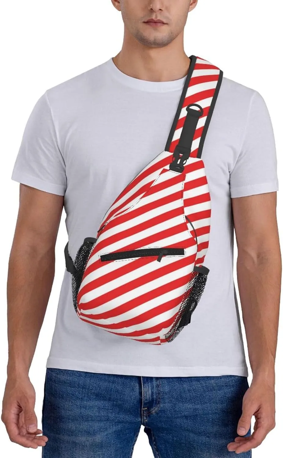 Watermelon Watermelon Skin Crossbody Bag Adjustable Sling Bag Casual Chest Bags Travel Shoulder Backpack