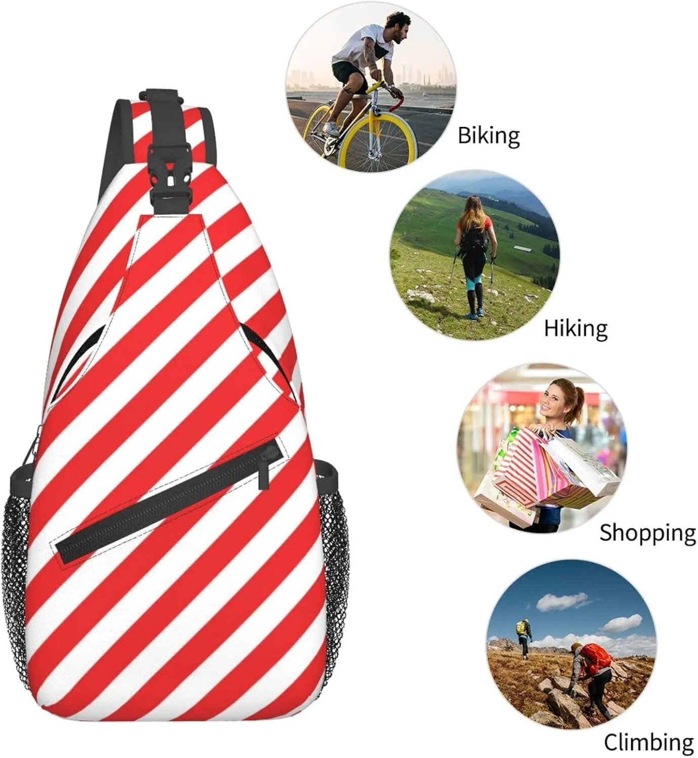 Watermelon Watermelon Skin Crossbody Bag Adjustable Sling Bag Casual Chest Bags Travel Shoulder Backpack