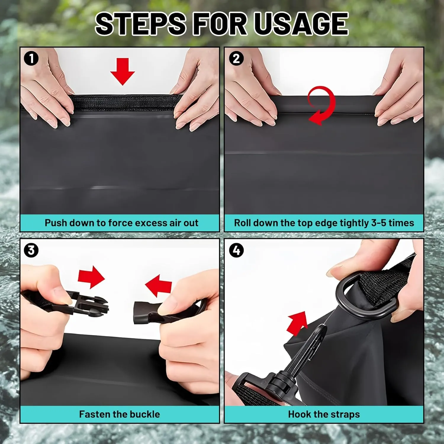 Waterproof Dry Bag,Roll Top Marble Small Waterproof Backpack 5L/10L/20L Floating and Lightweight Bags for Kayaking, Boating, Fishing, Swimming and Camping