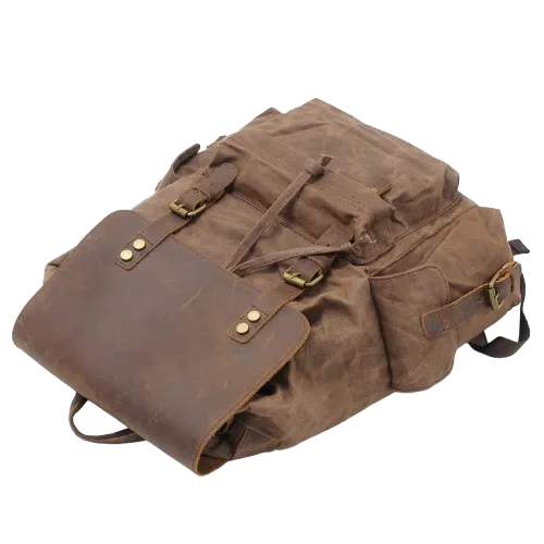 Waxed Canvas Backpack  | Mount Rainier