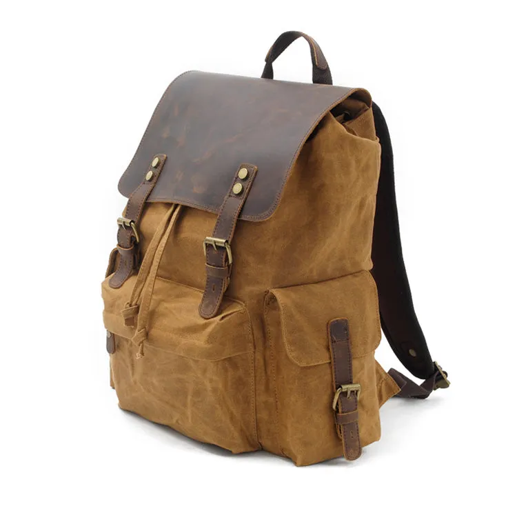 Waxed Canvas Backpack  | Mount Rainier