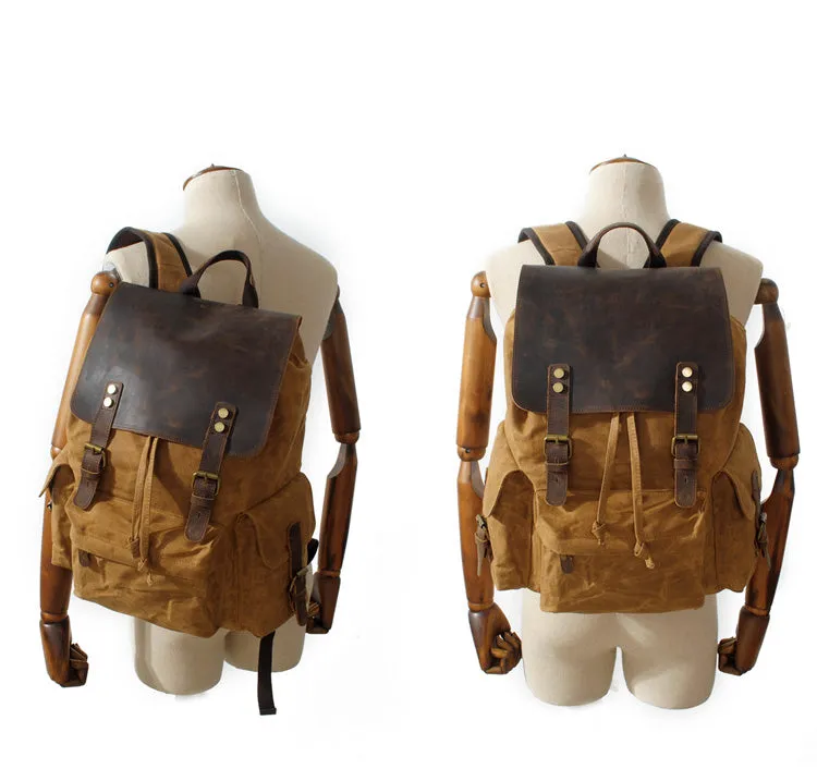 Waxed Canvas Backpack  | Mount Rainier