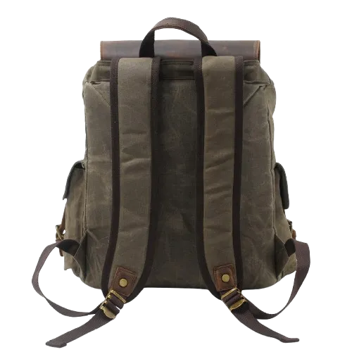 Waxed Canvas Backpack  | Mount Rainier