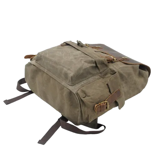 Waxed Canvas Backpack  | Mount Rainier