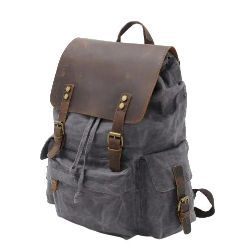 Waxed Canvas Backpack  | Mount Rainier
