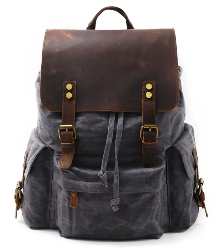 Waxed Canvas Backpack  | Mount Rainier
