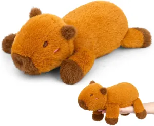 Weighted Capybara Stuffed Animal,10in 0.8lbs Weighted Stuffed Animal Capybara Plush for Kids, Cute Huggable Cartoon Plush Birthday Gifts for Kids, Boys and Girls