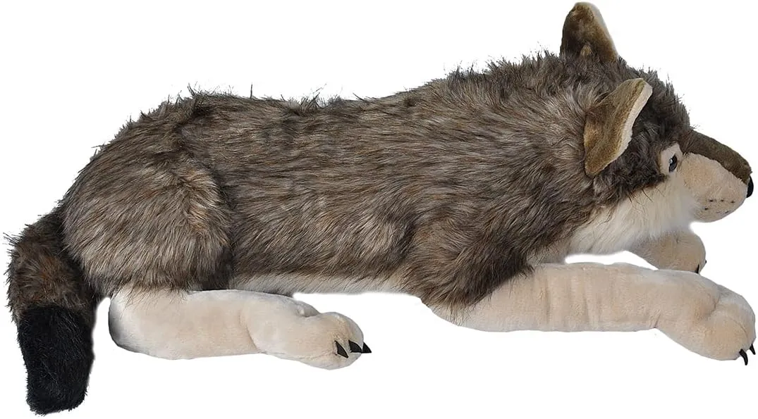 Wild Republic Jumbo Wolf Plush, Giant Stuffed Animal, Plush Toy, Gifts for Kids, 30 Inches