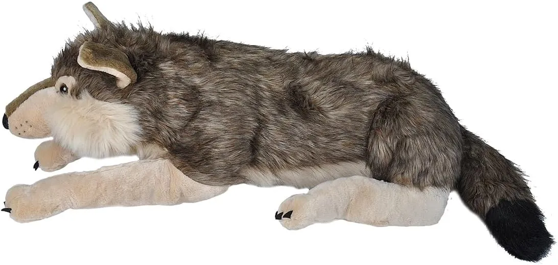Wild Republic Jumbo Wolf Plush, Giant Stuffed Animal, Plush Toy, Gifts for Kids, 30 Inches