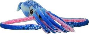 Wild Republic Wr Print Squid Plush, Stuffed Animal, Plush Toy, Gifts for Kids, Blue, 22"