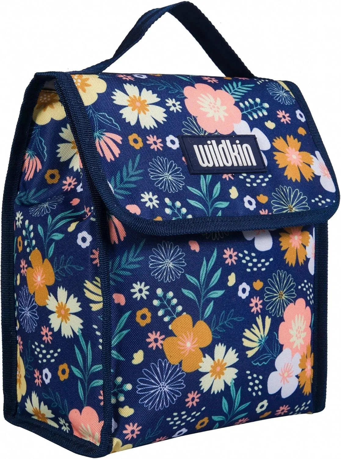 Wildkin Kids Insulated Lunch Bag – Reusable, Ideal for Hot/Cold Snacks, School & Travel - Wildflower Bloom